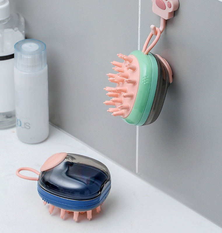 2-in-1 Pet Bath & Massage Brush with Soap Dispenser