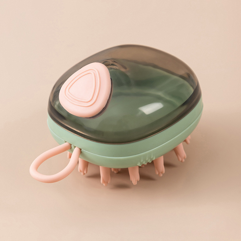 2-in-1 Pet Bath & Massage Brush with Soap Dispenser