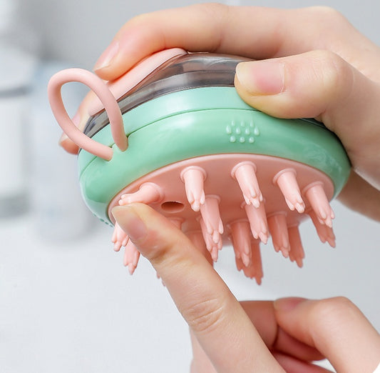 2-in-1 Pet Bath & Massage Brush with Soap Dispenser